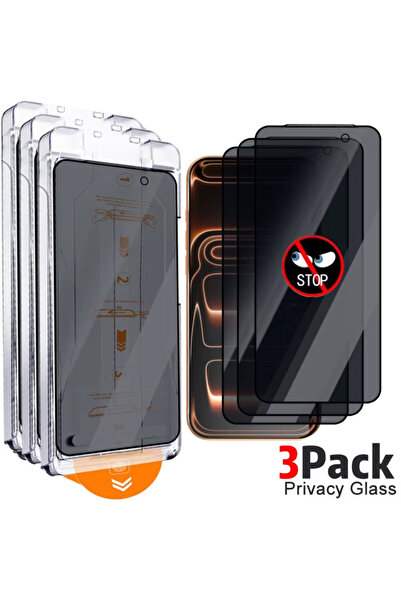 Choice17 واقي شاشة زجاجي للخصوصية لهاتف iPhone 17 ProMax - عبوة من 3 قطع من N...