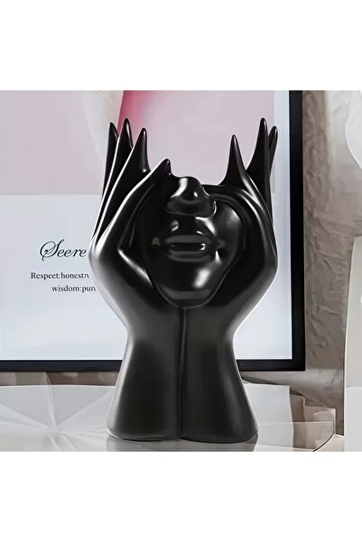 Choice حامل فرش مكياج أسود، حامل أقلام - تصميم فني إبداعي فريد من نوعه، يُثبت...