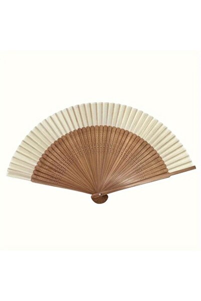 Choice 1pc 1pc Retro Bamboo Folding Fan, Portable Summer Handheld Fan, Heart-...