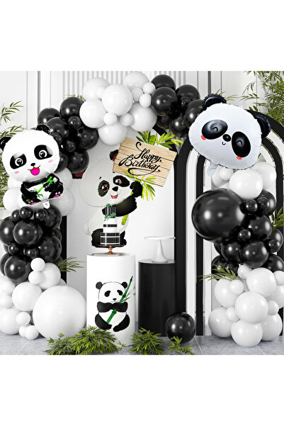 Choice Other Panda Set Black and White Balloon Garland Set, Panda Party Decor...