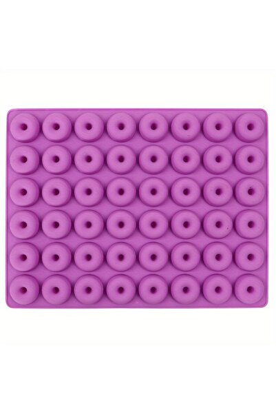 Choice قالب سيليكون بنفسجي اللون، 48 تجويف، لتزيين الكيك، مناسب للدونات الصغي...