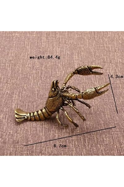 Choice A Antique Patina Lobster Sculpture Solid Brass Copper Handmade Christm...