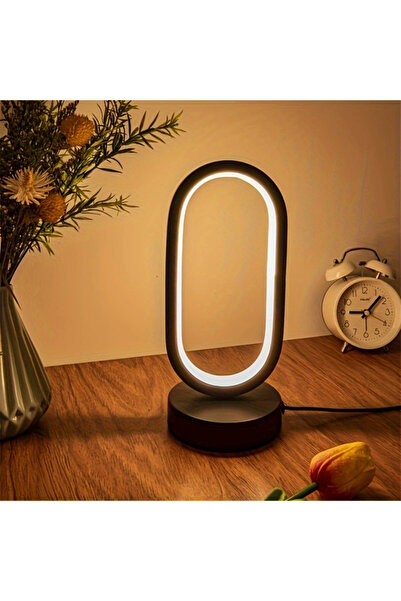 Choice مصباح مكتبي معدني دائري صغير بثلاثة ألوان، مزود بإضاءة ثلاثية الألوان ...