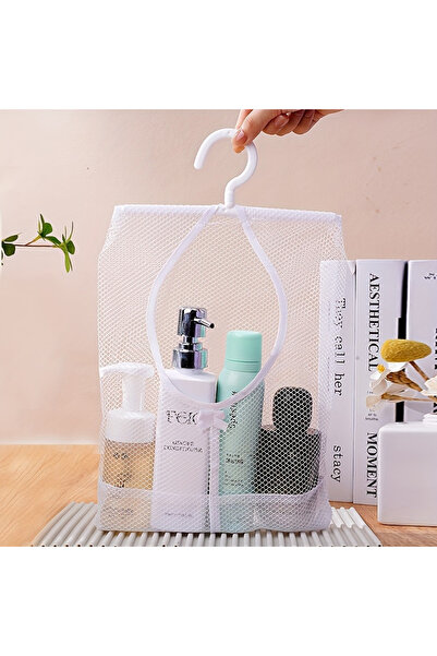 Choice حقيبة تخزين شبكية معلقة متعددة الوظائف، لون أبيض، قطعة واحدة، مصنوعة م...