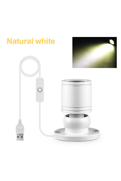 Choice مصباح كشاف صغير قابل للدوران، أبيض اللون، محايد اللون، بقوة 1 واط، مزو...