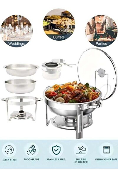 Generic Buffet Serveware Food Warmer Chafing Dish Buffet Hot Pot Stainless St...