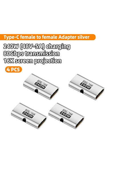 Choice 4 قطع من محولات الطاقة الفضية PD بقدرة 240 واط من النوع C، لنقل البيان...