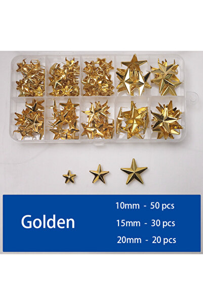 Choice1 M golden 100pcs 5 Claw Rivet Metal Star shape Rivets Studs Spike Nail...