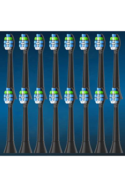 Choice9 16 قطعة من رؤوس فرشاة الأسنان الكهربائية البديلة باللون الأسود، متوفر...