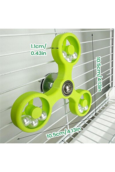 Choice Green Bird Toys Interactive Rotating Spinner Wheel Cage Accessories fo...