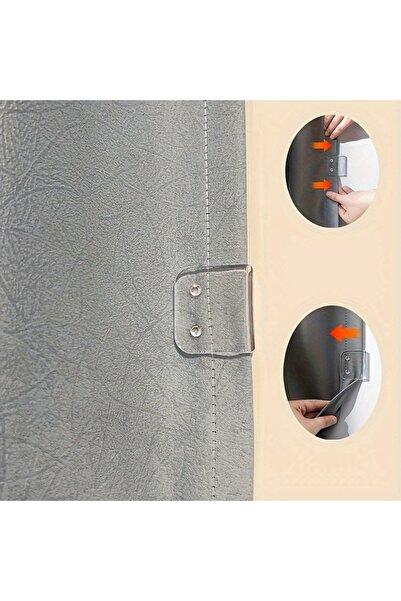 Choice 4 قطع من مشابك ستائر الحمام الشفافة والمتينة، مثبتات جانبية للستائر بد...