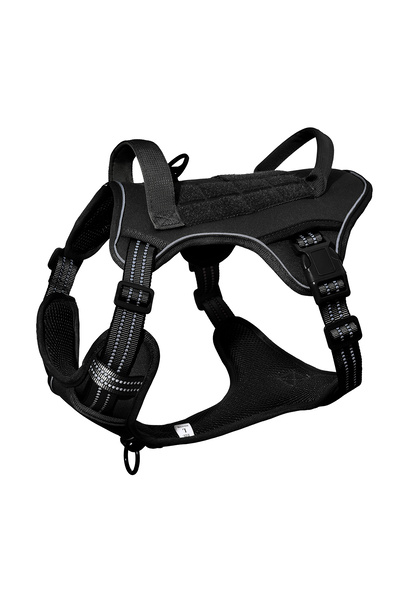 Choice5 M Black Dog Tactical Harness Vest Pet Dog Harness with 5pcs Dog Patch...