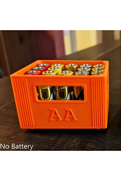 Choice AA Orange 3D Printed AAA/AA Battery Storage Box - Large Capacity, 30/2...