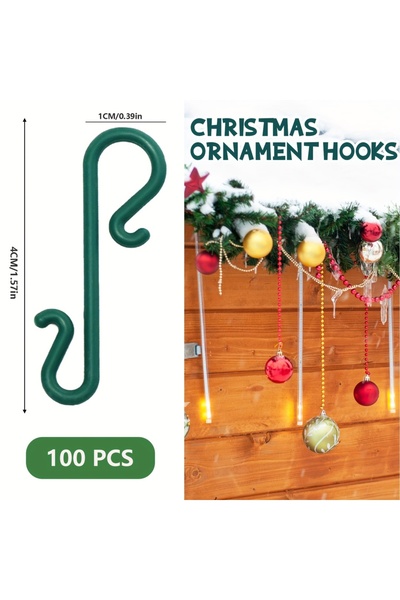 Choice 100 قطعة من خطافات زينة عيد الميلاد البلاستيكية المتينة - علاقات صغيرة...