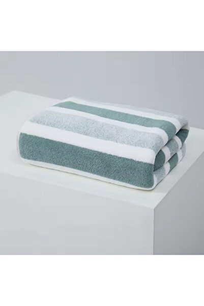 Choice 35x75cm Green 1 Pc Striped Face Towel Thickened Absorbent Soft Face To...