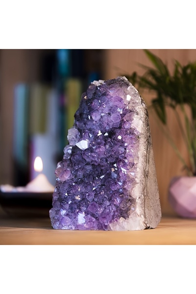 Choice قطعة واحدة من حجر الجمشت الخام الطبيعي بوزن 300-400 غرام، مجموعة من أح...