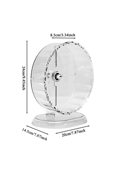 Choice عجلة جري صامتة للهامستر، مقاس 24 سم، قطعة واحدة، سهلة الفك، شفافة، لعب...