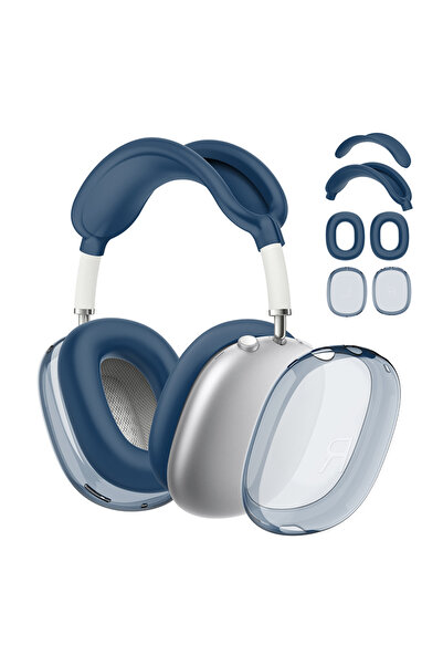 VODOOL Dark Blue 4 in 1 Silicone + TPU Ear Pad Ear Cups Headband Cover Waterp...