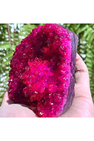 Choice 300-400 غرام من عنقود واحد من الكوارتز الجيودي الوردي - عينة من الأحجا...