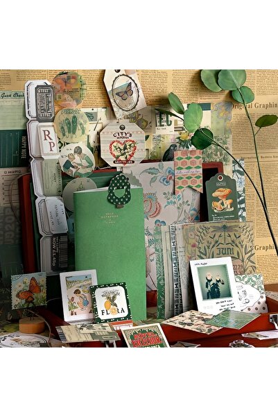 Choice مجموعة سكرابوكينغ سيمنو بتصميم كلاسيكي مع دفتر ملاحظات TN - ملصقات واش...