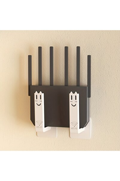 Choice حامل تركيب جهاز التوجيه بدون مثقاب، قطعتان أبيض، مثبت على الحائط، حامل...