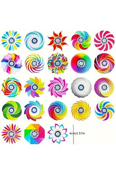 Choice 24 قطعة بألوان عشوائية، 12/24 قطعة من لعبة الدوران الملونة لأطراف الأص...