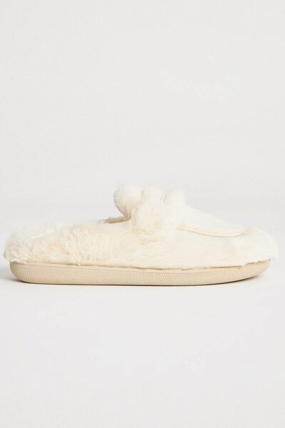 MJAMASS Loafer Ecru Plush Slippers