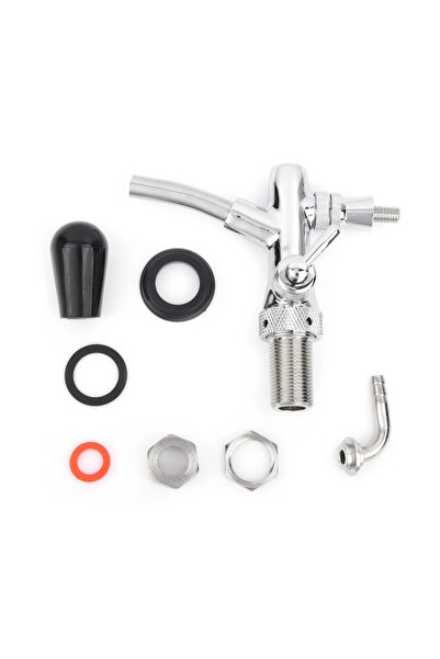 Choice صنبور بيرة فضي قابل للتعديل، صنبور بيرة /8 صنبور بيرة من الفولاذ المقا...