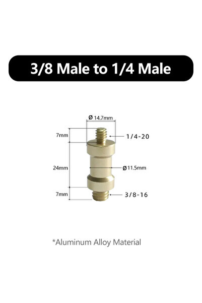 Choice محول ألومنيوم من 1/4 بوصة إلى 3/8 بوصة، محول لولبي، حامل ملولب لكاميرا...