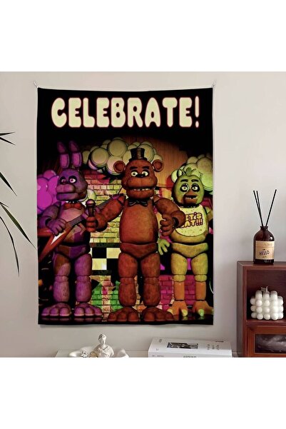 Choice 50x90cm z1 Fnaf Five-nights-At-Freddys Tapestry Bedroom Living Bar Gar...