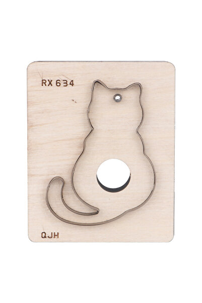 Choice قالب تقطيع وختم جلدي يدوي الصنع بلون الخشب، قطعة واحدة، قالب ثقب على ش...