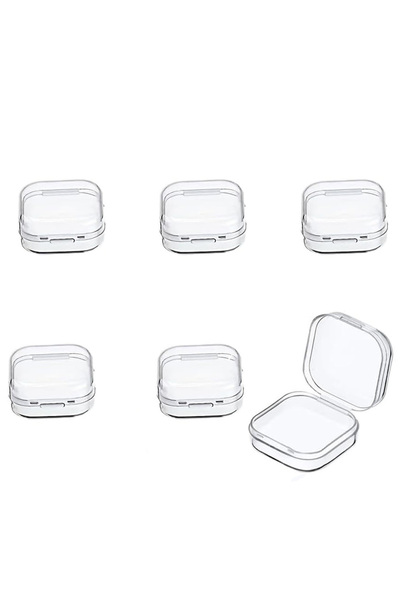 Choice 6 قطع من علب تخزين صغيرة شفافة من البلاستيك لحفظ المجوهرات، بأحجام 6/1...