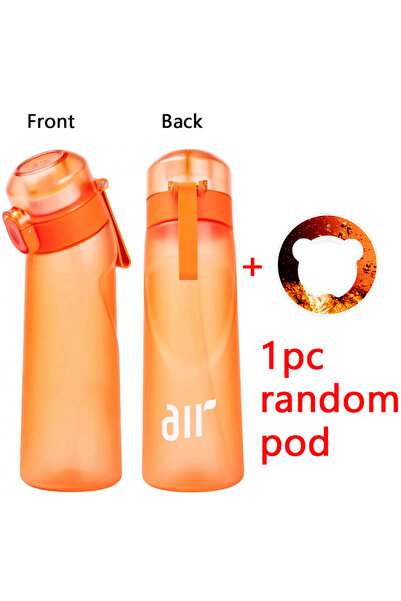 Choice زجاجة مياه A-Orange قطعة واحدة مع كبسولة نكهة عشوائية واحدة، كوب بلاست...