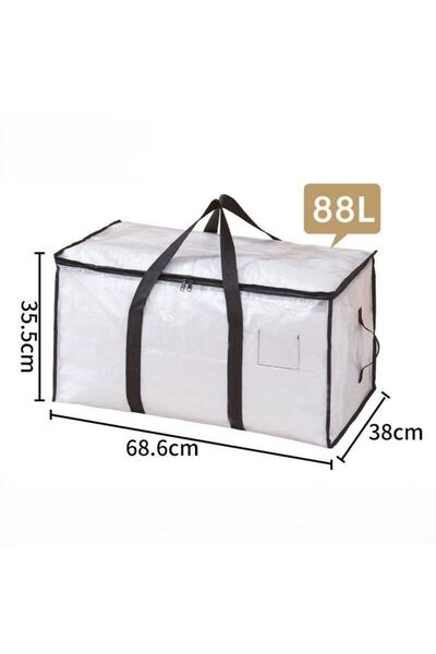 Choice 88L Quilt Organizer Bag Foldable Transparent Large Capacity Woven Clos...