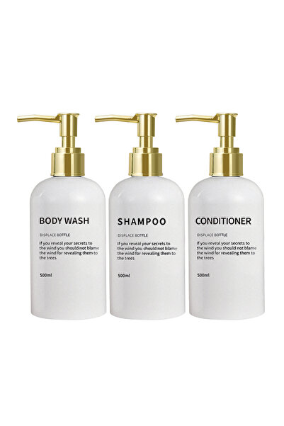 Choice Other Gold pump Refillable Shower Soap Bottles with Gold Pump, Shampoo...