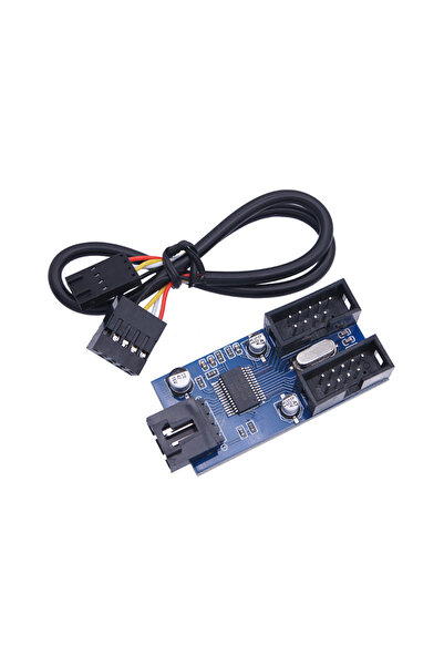 Choice 1 to 2 9 Pin USB Interface Header Splitter Motherboard 1 to 2 Extensio...