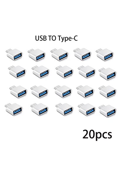 Choice 20 قطعة بيضاء من محول USB من النوع C إلى USB 3.0 USB-C ذكر OTG أنثى مو...