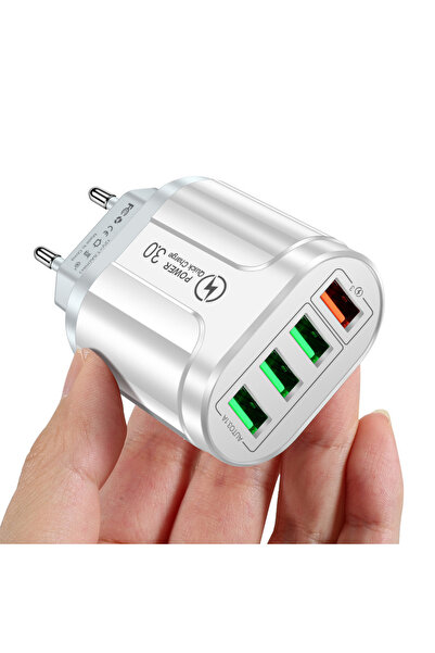 Choice شاحن USB أبيض من الاتحاد الأوروبي، شحن سريع 3 أمبير 5 فولت، شاحن سريع ...