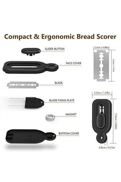 Choice black 1Set Bread Lame Dough Scoring Tool Sourdough Lame Scoring Tool B...