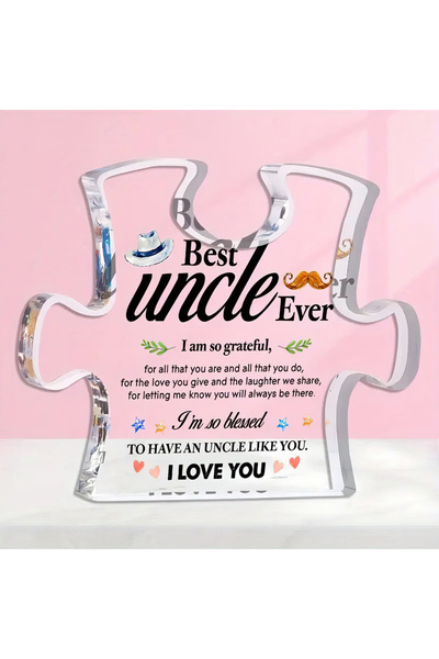 Choice Q826 Best Uncle Ever Acrylic Puzzle: A Grateful Gift for Father's Day,...