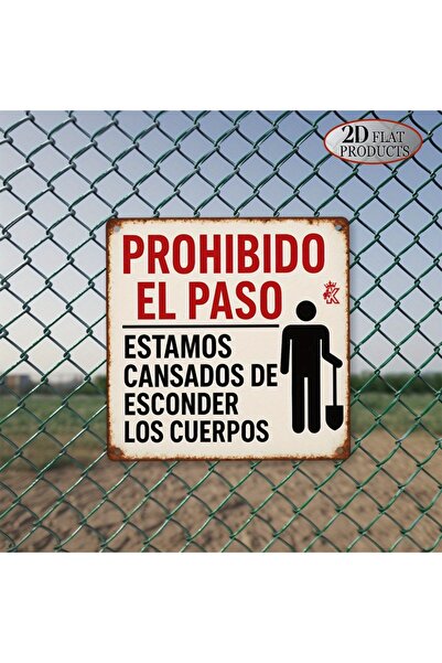 HELLOYOUNG لوحة معدنية ثنائية اللغة "حظر إل باسو" مقاس 8x8 بوصة، قطعة واحدة، ...