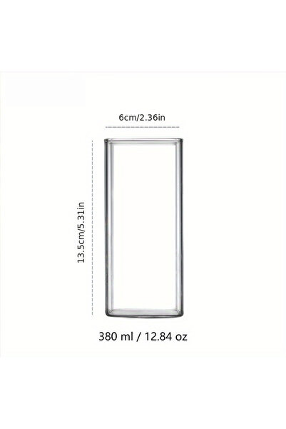 Choice1 301-400ml Transparent 1PCS Creative Square Glass Transparent Cold Dri...