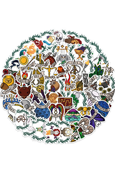 Choice 50pcs Vintage Greek Mythology Stickers - 50Pcs Vinyl Waterproof Greece...