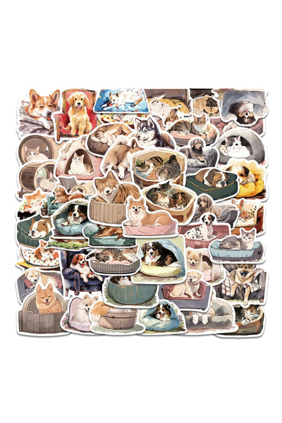 Choice 50PCS 50PCS Cute Pet Animal Comfortable Dog Cat Sticker Cartoon Decals...