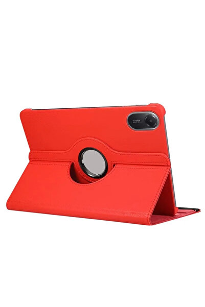 Choice جراب أحمر لجهاز Redmi Pad 2 مقاس 11 بوصة، مزود بحامل دوار ذكي بزاوية 3...