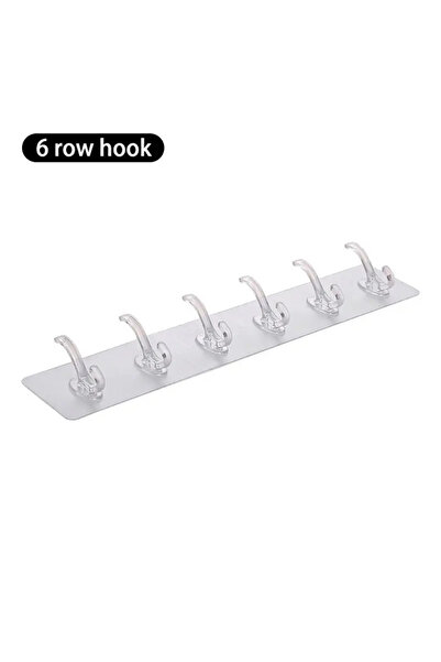 Choice G524 hook up Transparent 6 Row Hooks No Trace Strong Hooks Sticky Rear...
