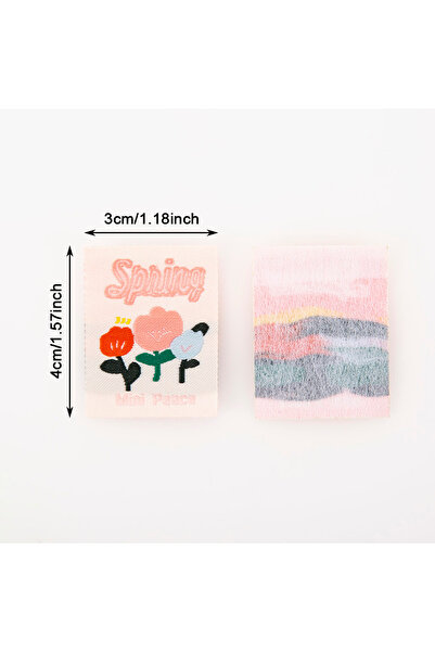 Choice TT2316616 25PC floral fabric with foundation patch hand-made cloth label