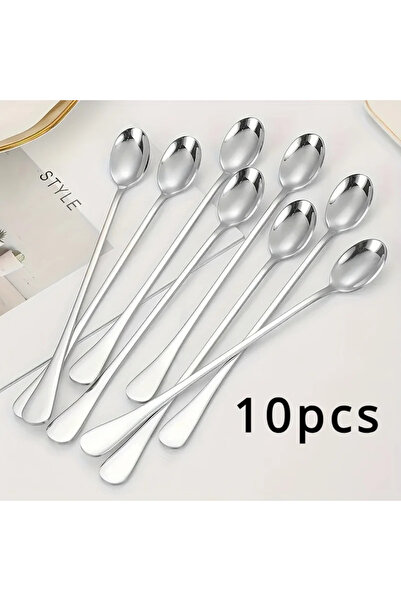 Choice 10pcs Stainless Steel 1/10pcs Long Handle Spoons Set - Dishwasher Safe...