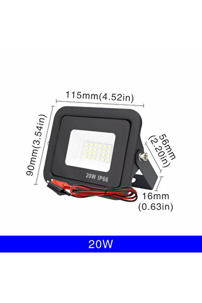 Choice كشاف إضاءة LED خارجي يعمل بجهد 12 فولت تيار مستمر، أبيض بارد (5500-700...