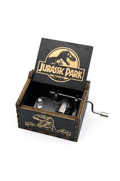 Jurassic Park 3 Spot Sale Wooden Hand Cranked Music Box Jurassic Can't Help F...